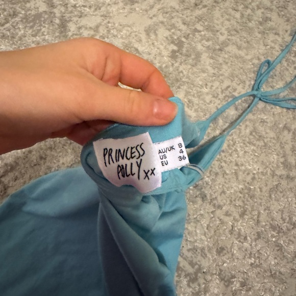 Princess Polly Keyhole Blue Mini Dress - Picture 4 of 4